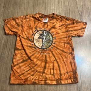 st kitts lizard t shirt youth large